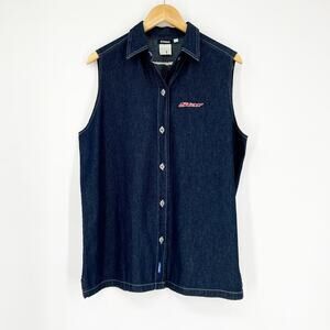 Vintage Yamaha Star Motorcycle Denim Vest Size Large